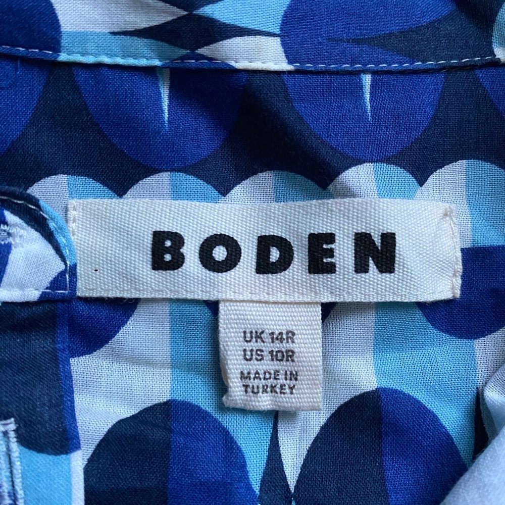 BODEN Blue Patterned Women's Dress - Picture 6 of 6